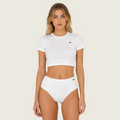 Self Love Crop Lounge Set – White