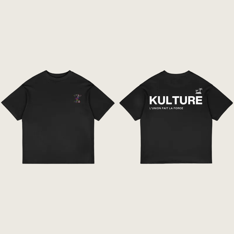 Kulture Unity Oversized Tee – Black